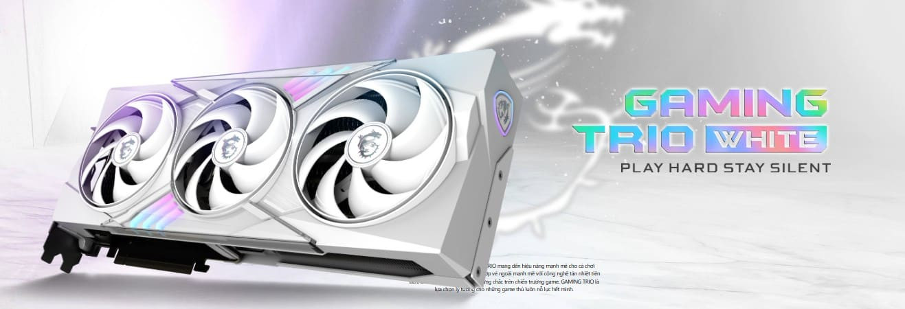 VGA MSI GeForce RTX 5070 12G GAMING TRIO OC WHITE- NVIDIA Blackwell – Bước tiến mới cho hiệu năng đồ họa và AI