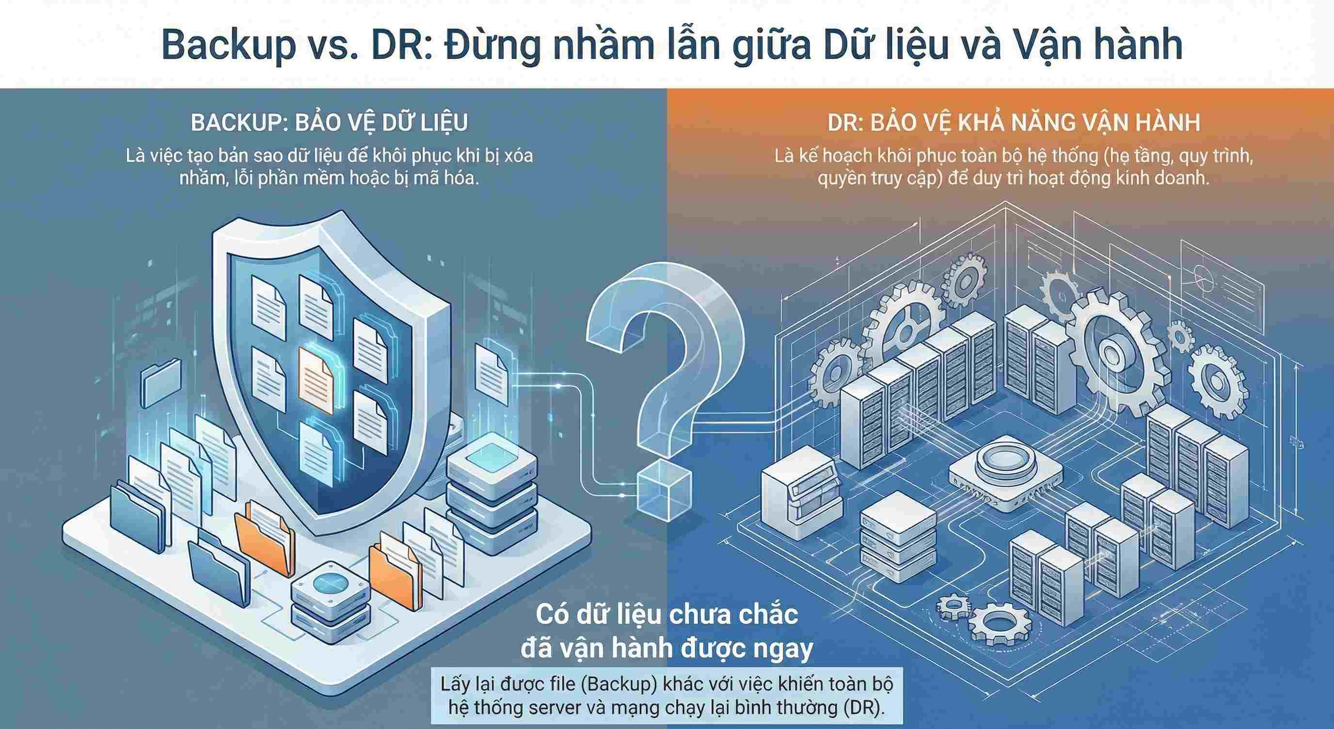 Backup là gì? DR là gì? Vì sao hay bị nhầm?