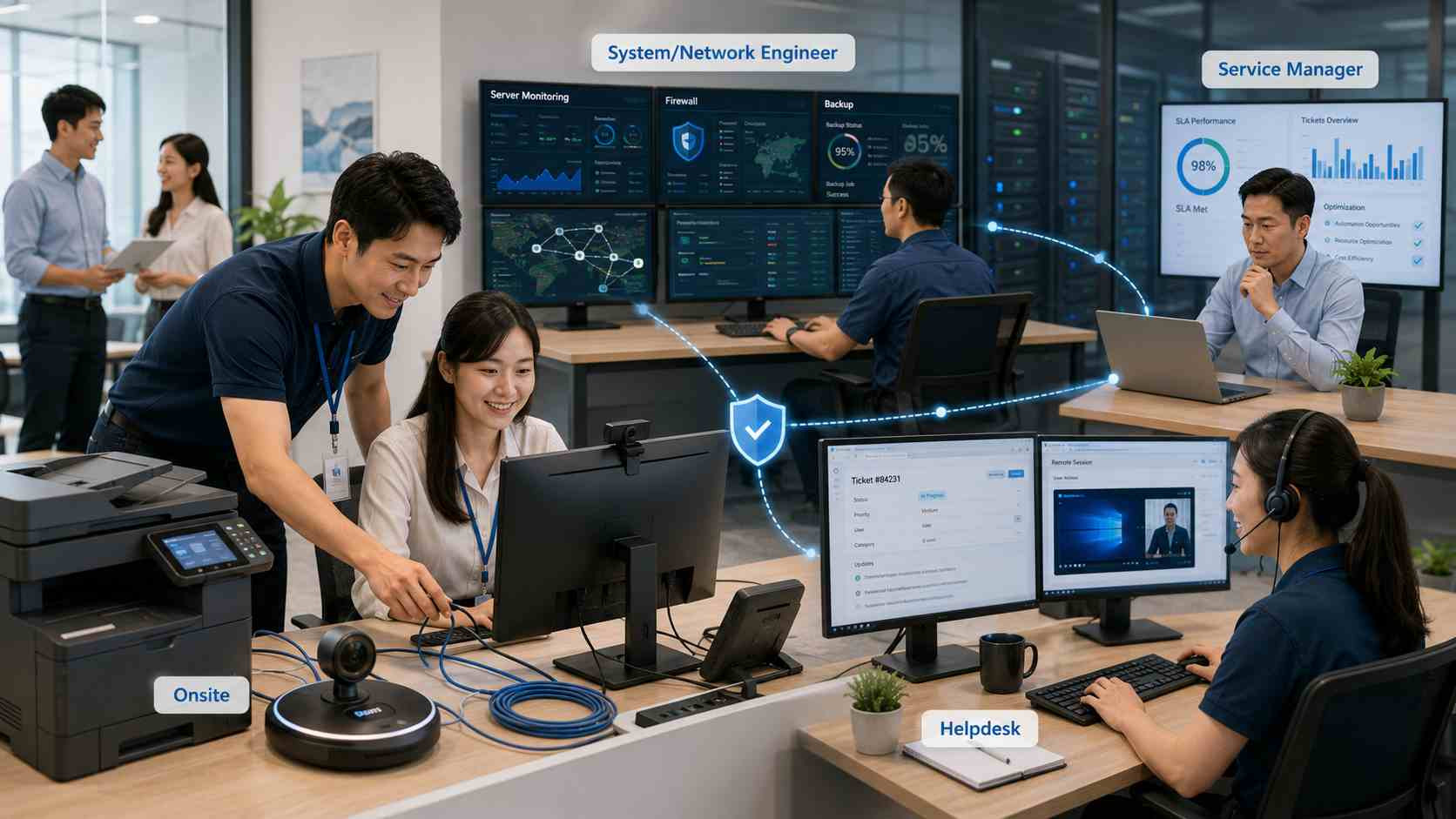 Có thể kết hợp cả IT onsite và IT Helpdesk được không?