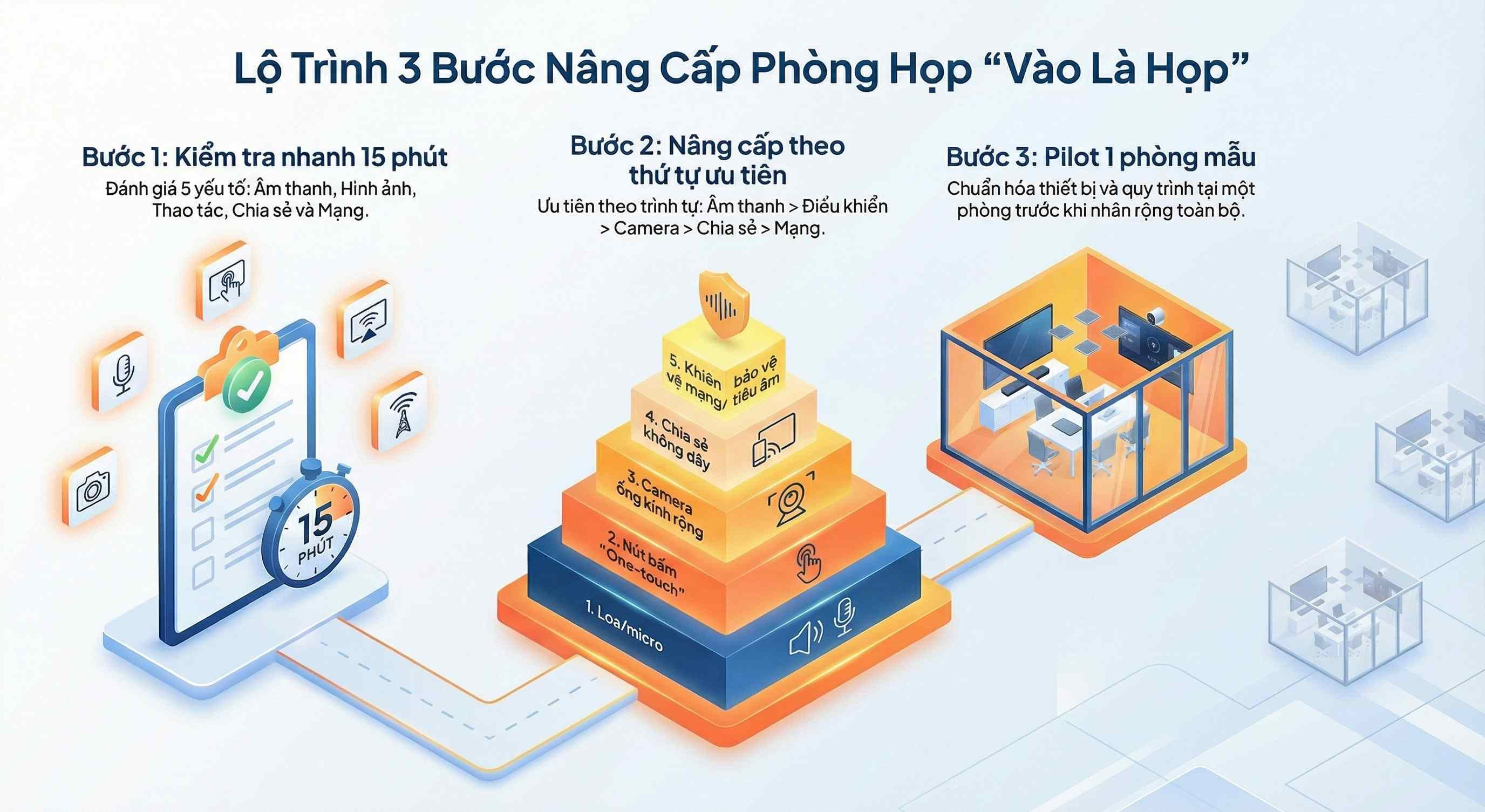 Lộ trình nâng cấp phòng họp cho doanh nghiệp