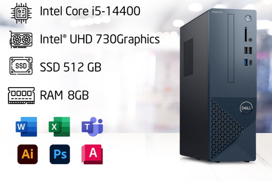 Dell Inspiron 3030S – Desktop nhỏ gọn, mạnh mẽ cho học tập và làm việc tại nhà