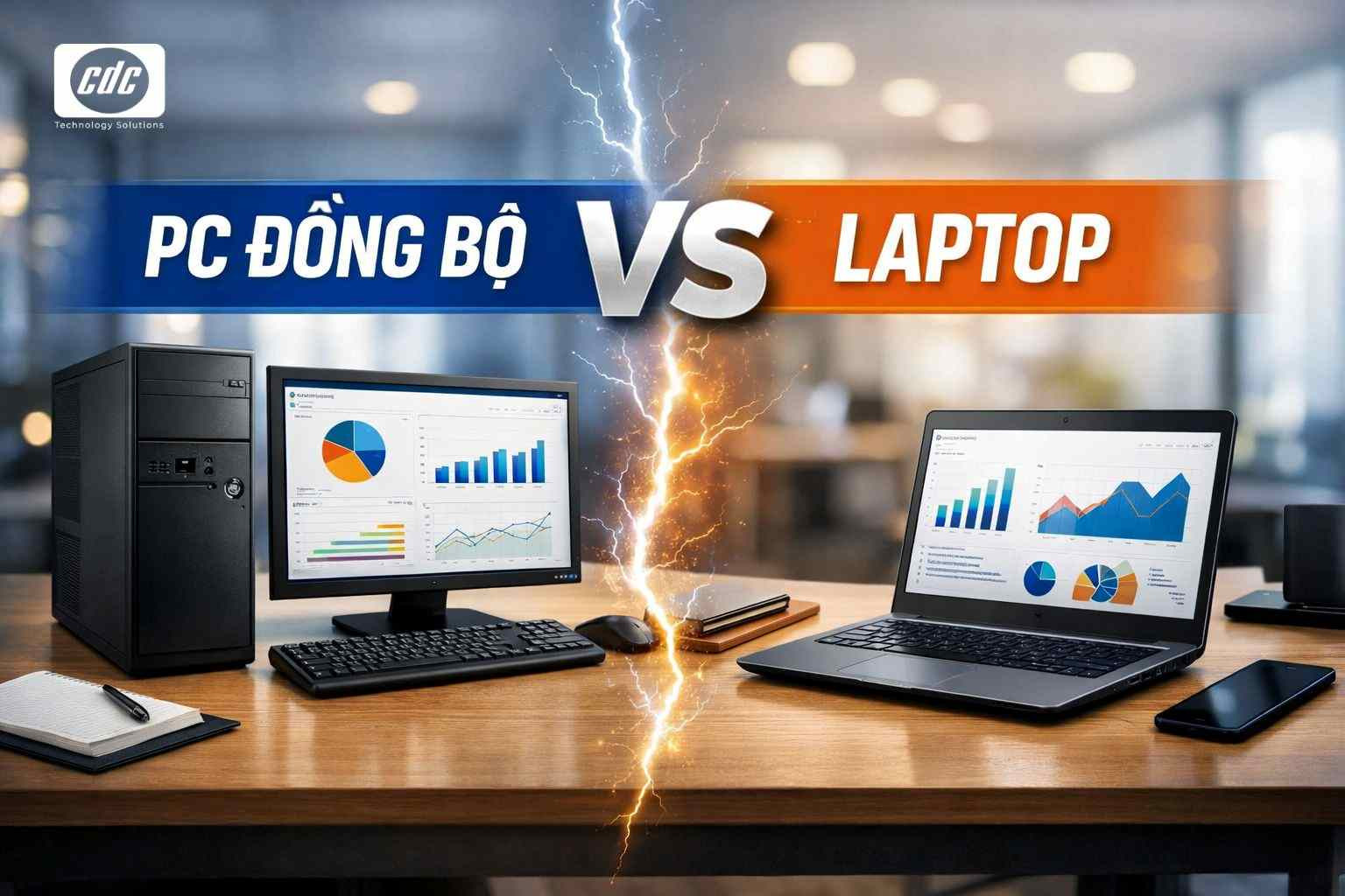 PC đồng bộ vs Laptop: Chọn gì cho doanh nghiệp?