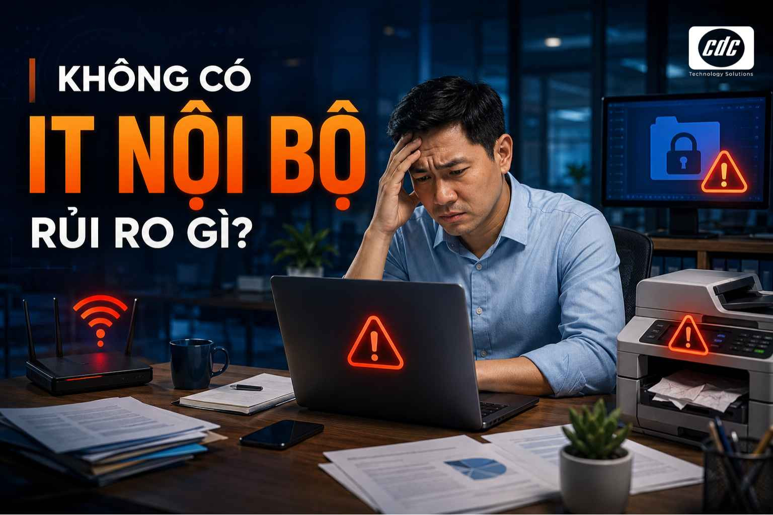 Doanh nghiệp không có IT nội bộ thường gặp rủi ro gì?