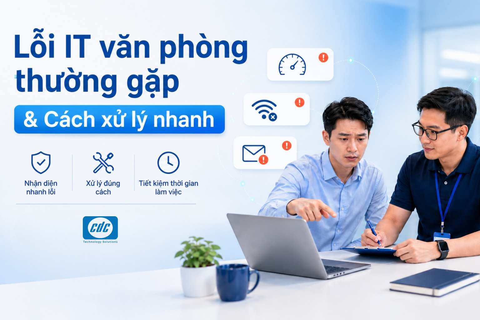 Tổng hợp lỗi IT văn phòng thường gặp và cách xử lý ban đầu
