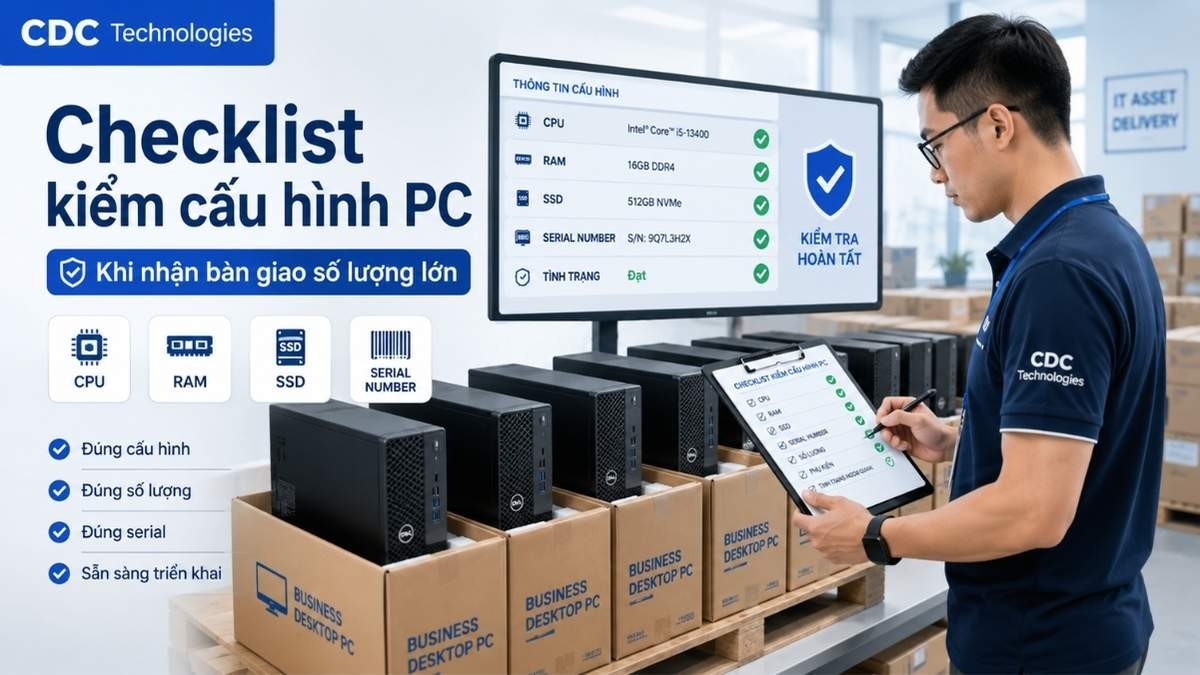 Checklist kiểm cấu hình PC khi bàn giao số lượng lớn chuẩn