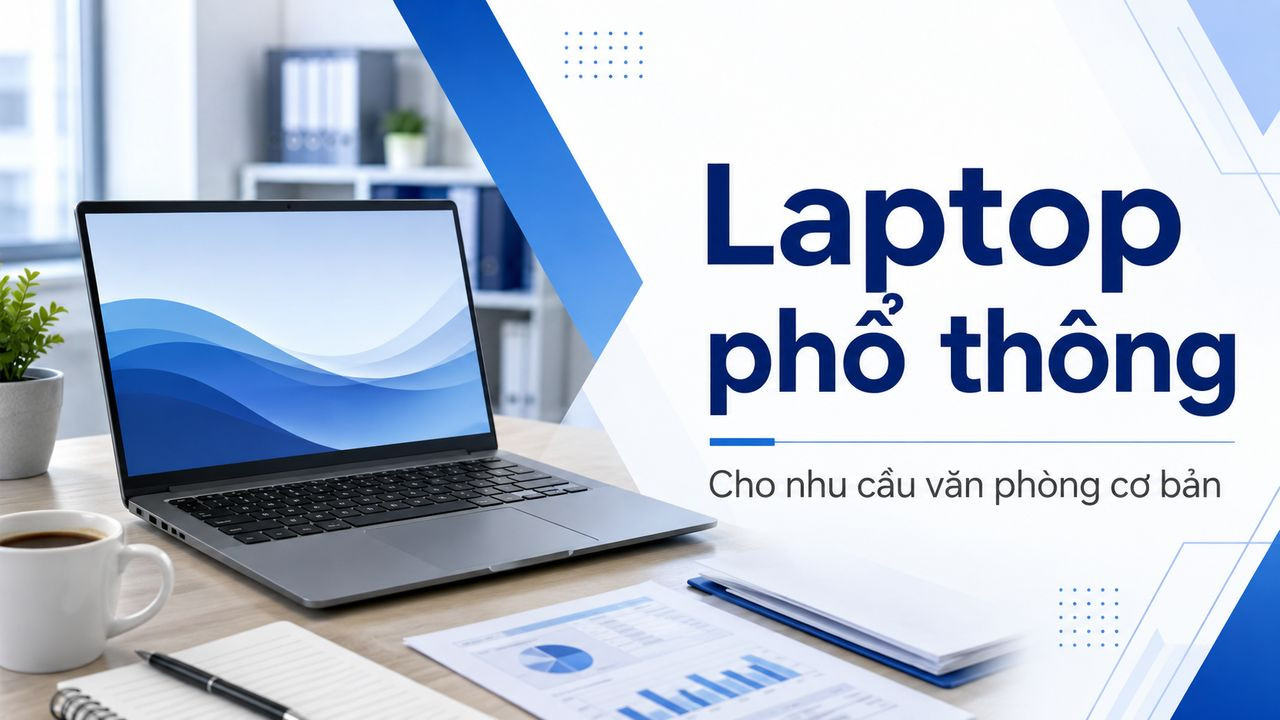 Laptop phổ thông chính hãng cho nhu cầu văn phòng cơ bản
