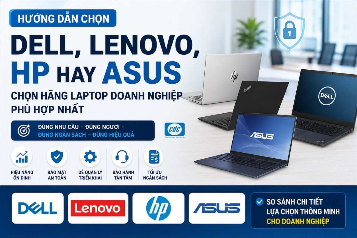 Chọn hãng laptop doanh nghiệp: Dell, Lenovo, HP hay Asus?