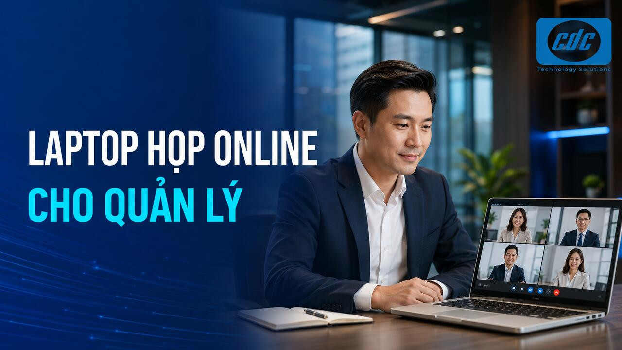 Laptop quản lý họp online cần webcam, micro và kết nối gì?
