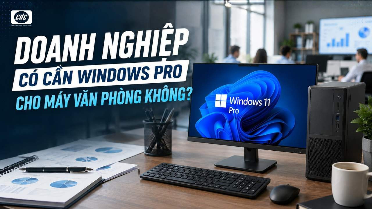 Doanh nghiệp có cần Windows Pro cho máy văn phòng không?