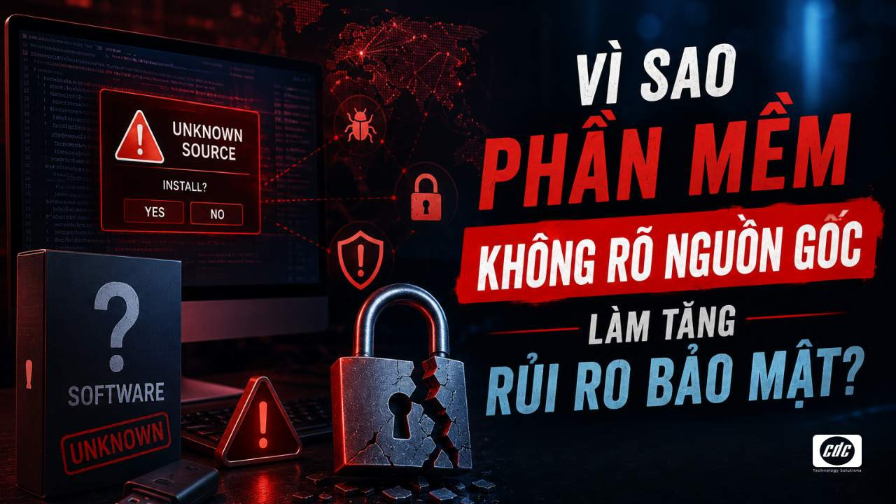 Vì sao phần mềm không rõ nguồn gốc làm tăng rủi ro bảo mật