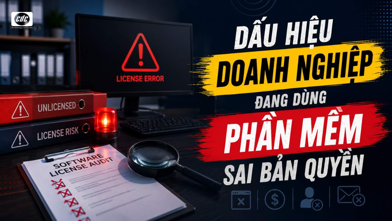 Dấu hiệu doanh nghiệp đang dùng phần mềm sai bản quyền