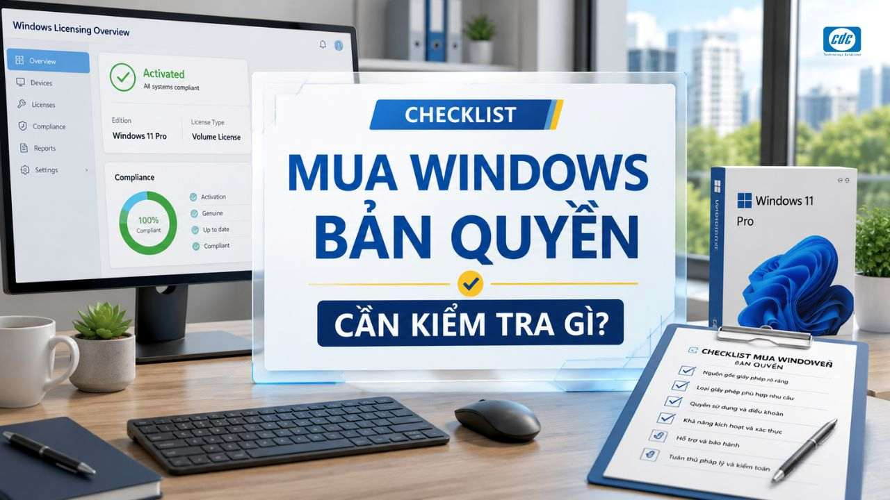 Trước khi mua Windows bản quyền doanh nghiệp cần kiểm tra gì?