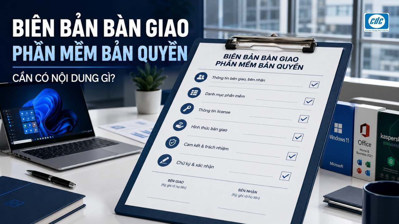 Biên bản bàn giao phần mềm bản quyền cần có nội dung gì?