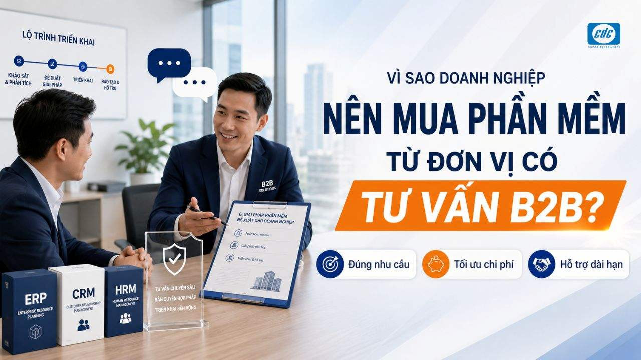 Vì sao doanh nghiệp nên mua phần mềm từ đơn vị có tư vấn B2B?