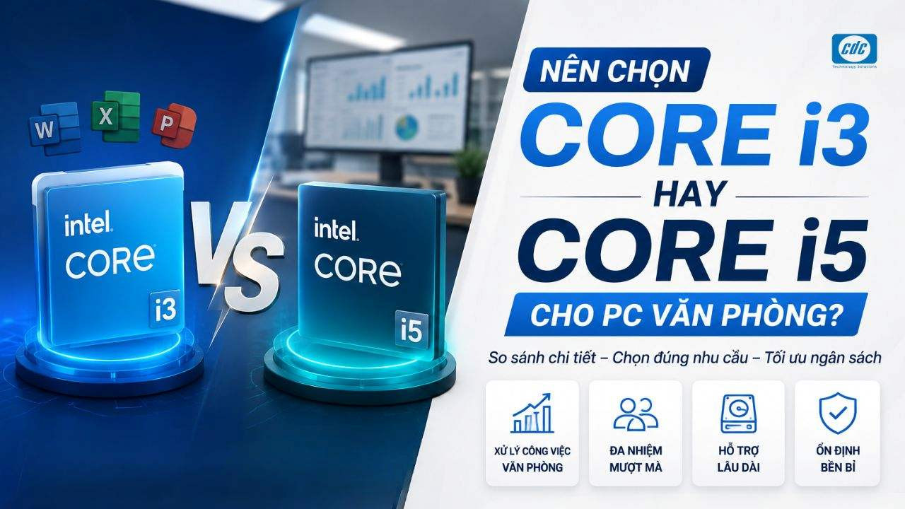 Core i3 hay Core i5 cho Word, Excel và phần mềm quản trị?