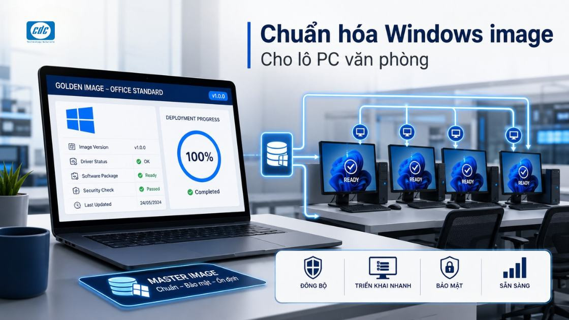Chuẩn hóa Windows image cho lô PC văn phòng như thế nào?