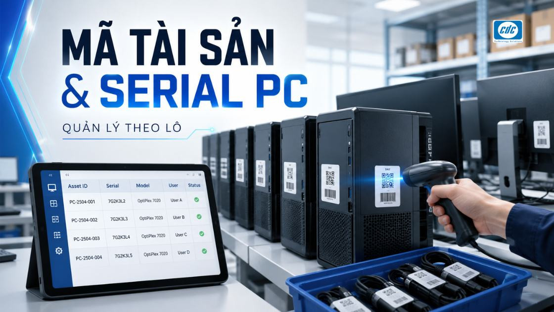 Hướng dẫn gắn mã tài sản và quản lý serial cho PC theo lô