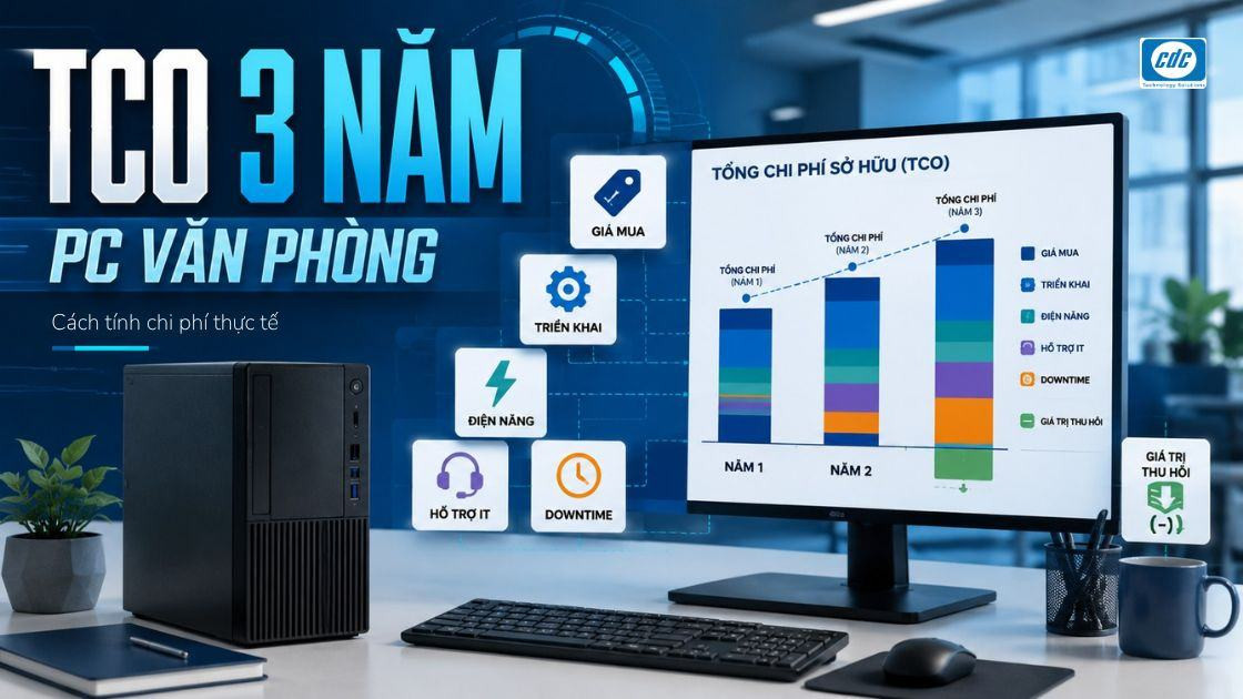 Cách tính TCO 3 năm cho PC văn phòng – Chi phí thực tế