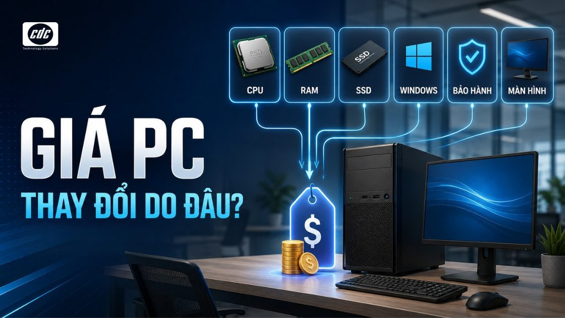Những hạng mục làm thay đổi giá một bộ PC văn phòng