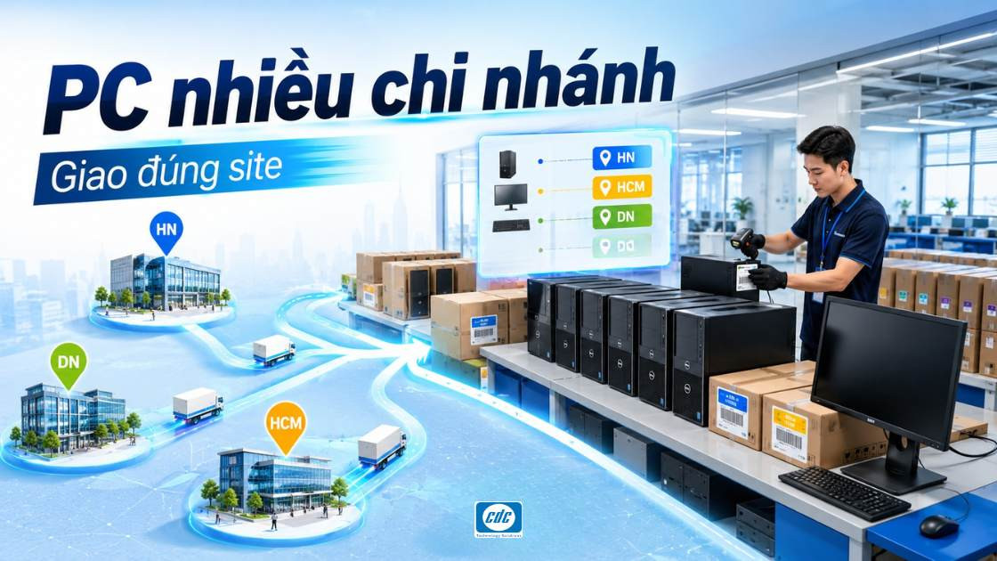 Phương án triển khai PC cho nhiều chi nhánh: Quy trình giao nhận