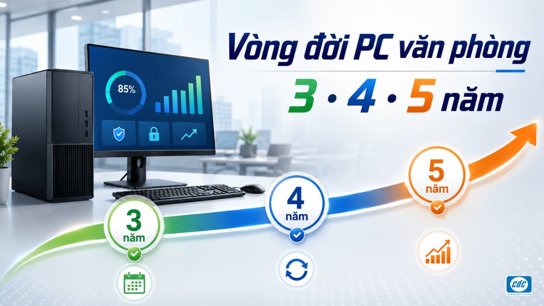 Vòng đời PC văn phòng: Nên thay sau 3, 4 hay 5 năm?