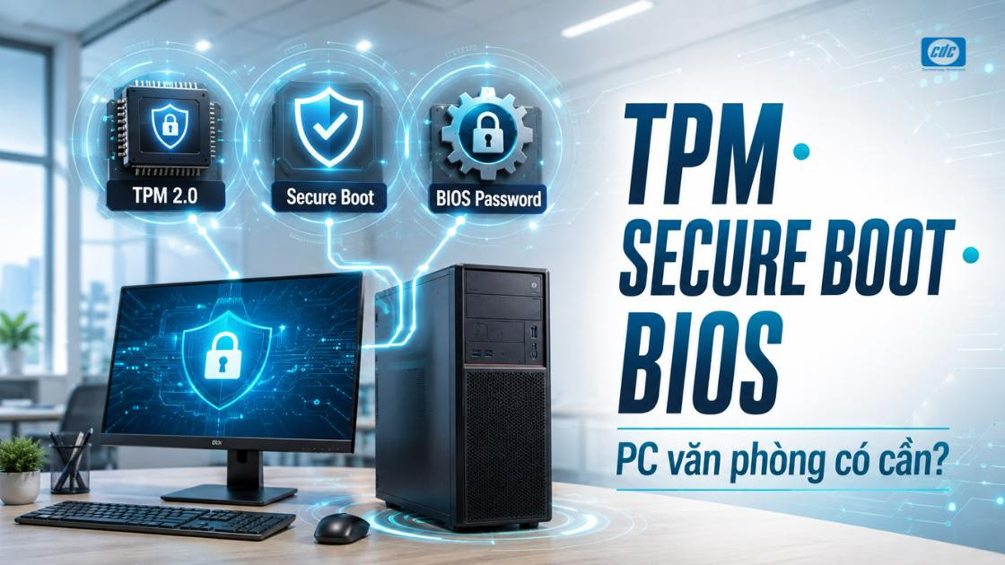PC văn phòng có cần TPM 2.0, Secure Boot và mật khẩu BIOS?