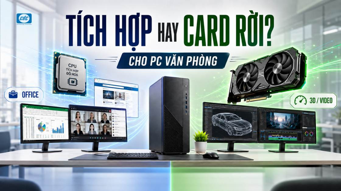 Đồ họa tích hợp hay card rời – Chọn gì cho PC văn phòng?