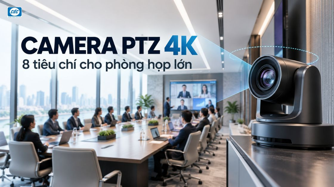 Camera PTZ 4K cho phòng họp lớn: 8 tiêu chí cần kiểm tra