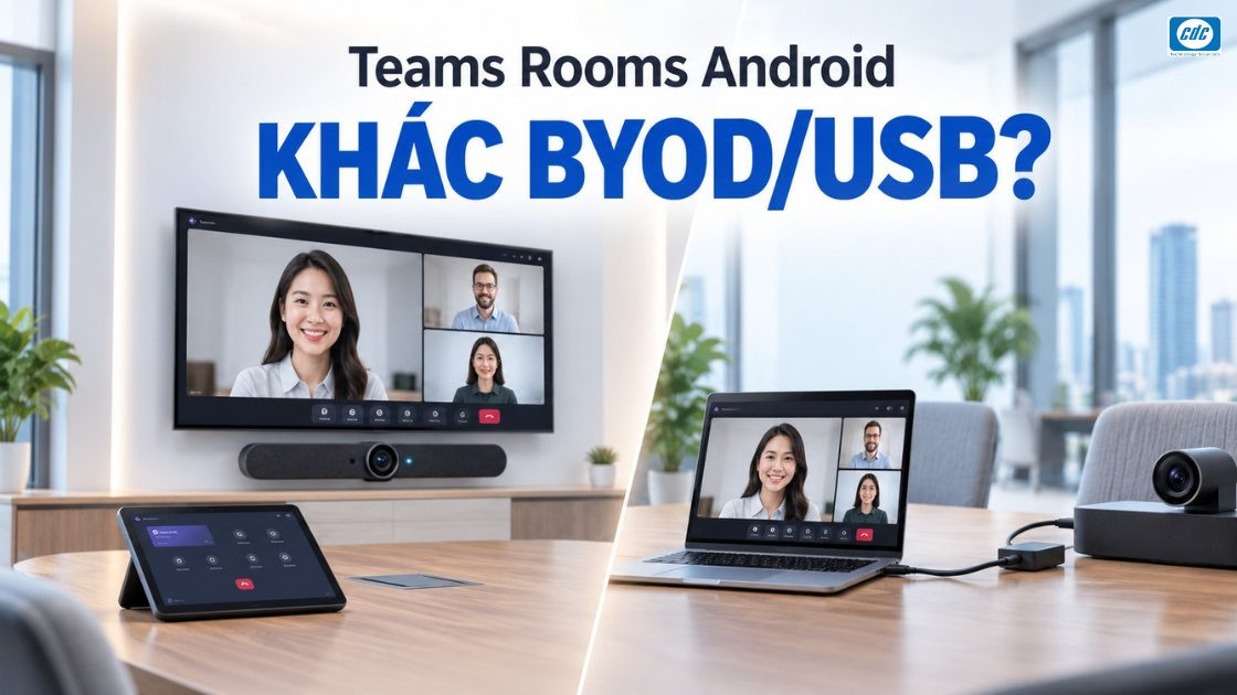 Teams Rooms trên Android và BYOD/USB khác nhau như thế nào?