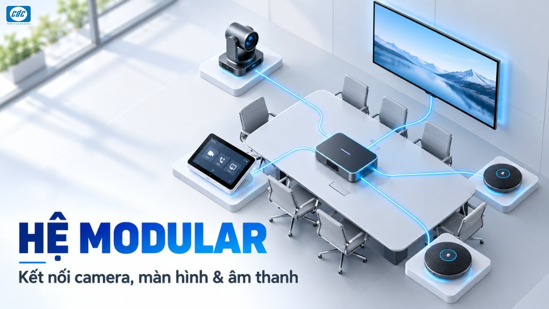 Hệ modular kết nối camera, màn hình và âm thanh như thế nào?