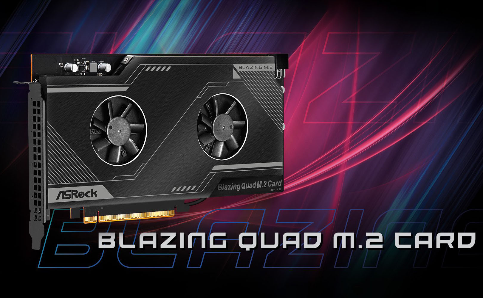 ASRock Blazing Quad M.2 Card - Mở rộng lưu trữ PCIe 5.0 SSD
