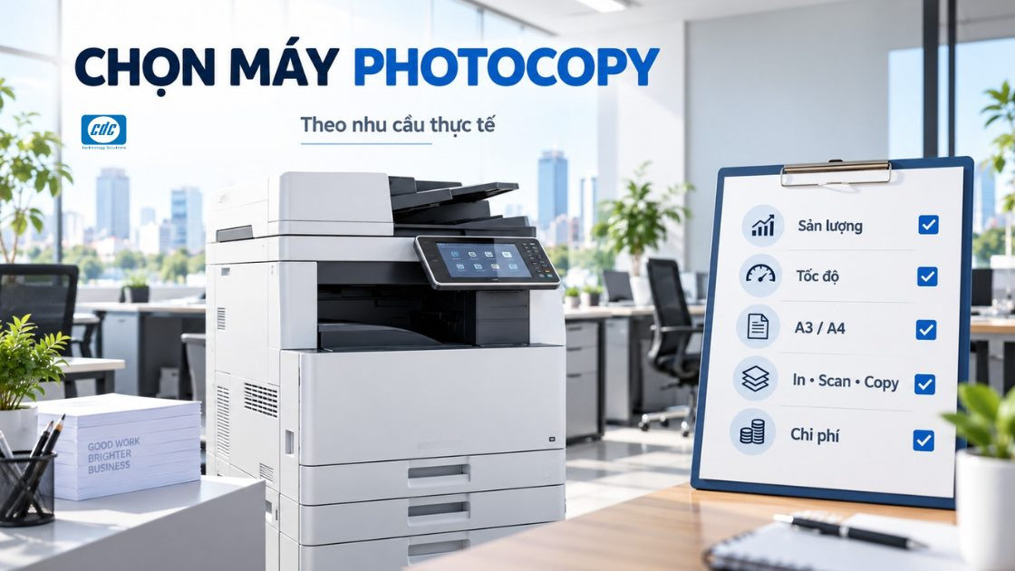 Chọn máy photocopy văn phòng theo sản lượng sử dụng