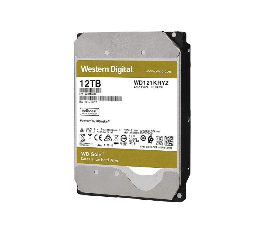 Ổ cứng Western Digital Gold 12TB SATA 3 256MB Cache 7200RPM WD121KRYZ