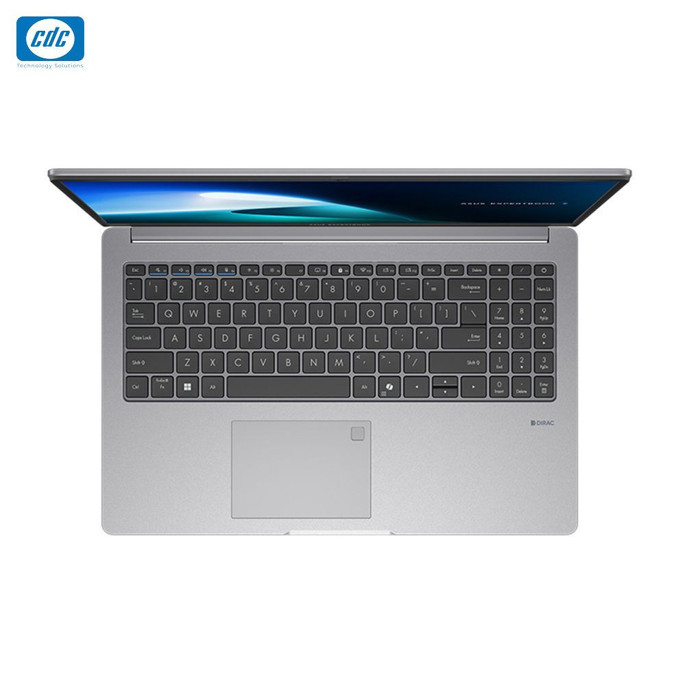 Laptop ASUS ExpertBook P1403CVA-C3U08256-50W bàn phím, touchpad và cảm biến vân tay.