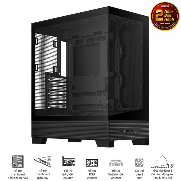 Vỏ case máy tính ASUS A31 TG BLACK