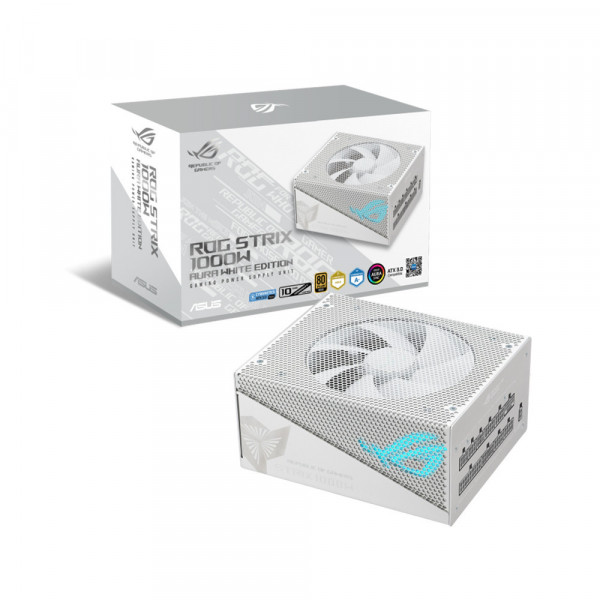 Nguồn Máy Tính Asus ROG STRIX 1000W Gold Aura WHITE Edition