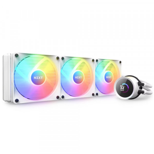 Bộ tản nhiệt nước NZXT KRAKEN PLUS 360 RGB V2 WHITE - 360MM