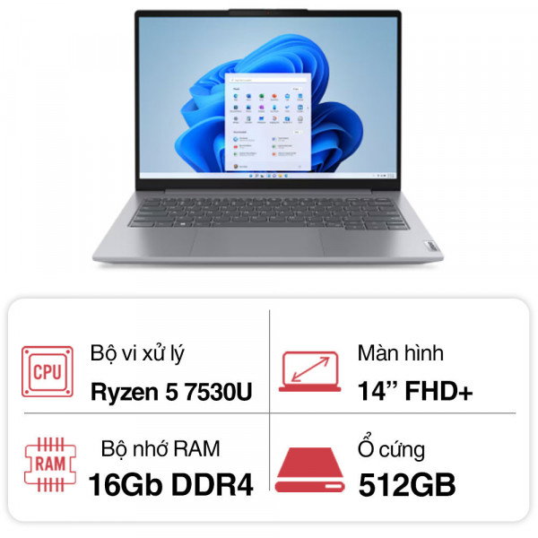 Laptop Lenovo ThinkBook 14 G6 ABP 21KJ005GVN (Ryzen 5 7530U/16GB/512GB/14 inch/W11)