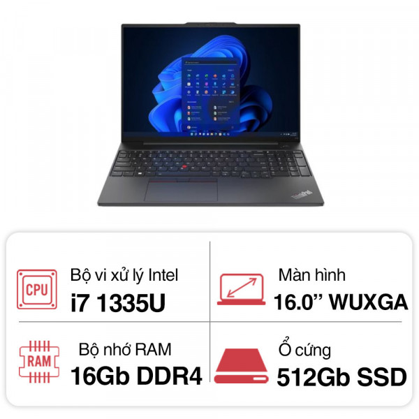 Laptop Lenovo ThinkPad E16 GEN 1 21JN006GVN (i7 1355U/16GB/512GB/16 inch/W11)
