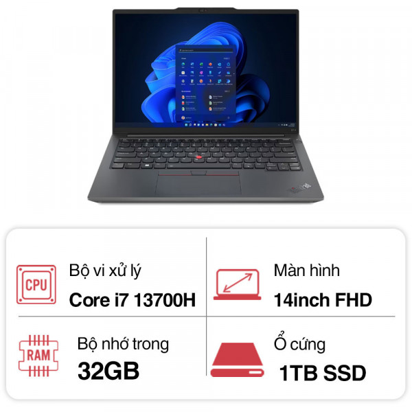 Laptop Lenovo ThinkPad E14 GEN 5 21JK00FMVN (I7 13700H/ 32GB/ 1TB / 14 inch FHD/ Win11)