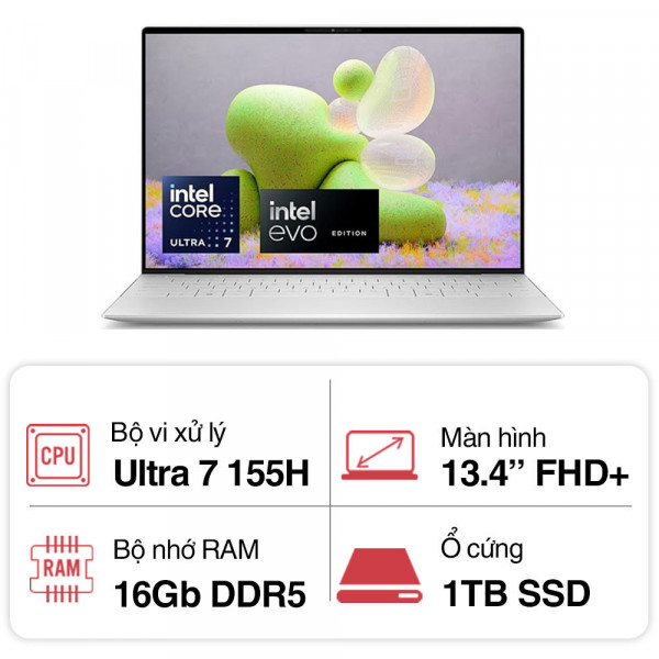 Laptop Dell XPS 13 Plus 9340 HXRGT1 (Ultra7 155H/16GB/1TB/13.4inch/W11)
