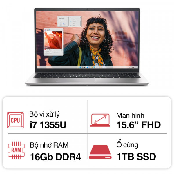 Laptop Dell Inspiron 3530 P16WD (i7 1355U/16GB/1TB/15.6inch/W11)
