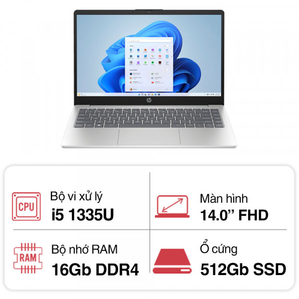 Laptop HP 14s ep0128TU-16GB (i5 1335U/ 16GB/ 512GB / 14 inch FHD/ W11)
