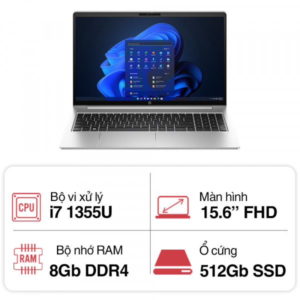 Laptop HP ProBook 450 G10 9H1N6PT (i7 1355U/ 8GB/ 512GB/15.6 inch FHD/W11)