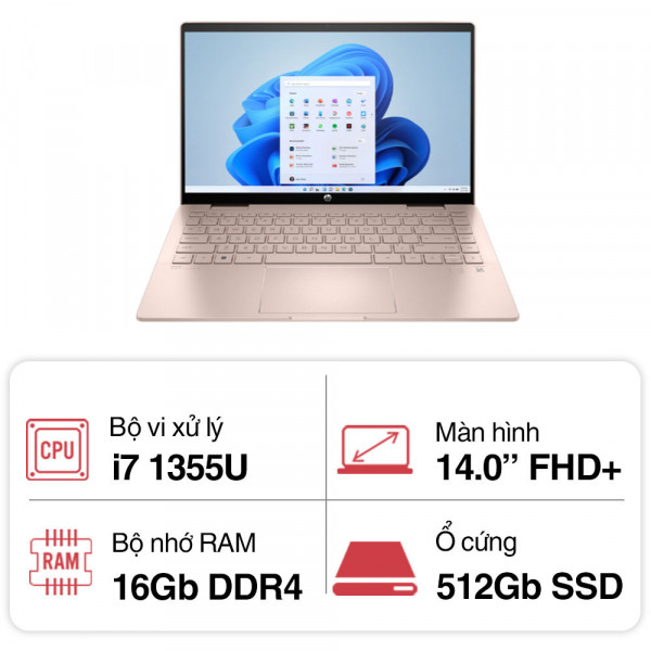 Laptop HP 240 G10 9H2E5PT (i7 1355U/ 8GB/ 512GB/14 inch FHD/W11)