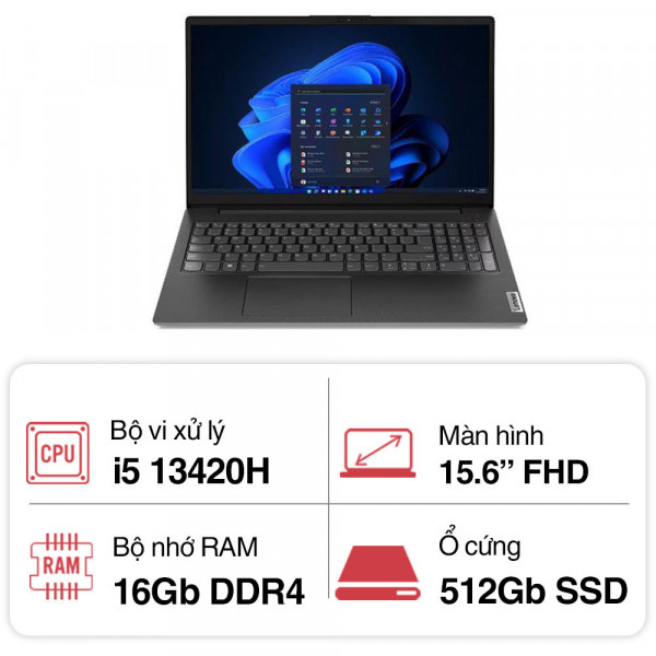 Laptop Lenovo V15 G4 IRU (i5 13420H/ 16GB/512GB/15.6 inch FHD/ W11/2Y)