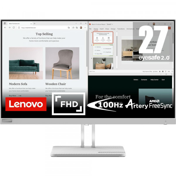 Màn Hình Lenovo L27e-40 67ACKAC4V (27.0 inch - FHD - VA - 100Hz - 4ms)