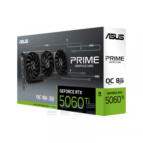 Card màn hình Asus PRIME GeForce RTX™ 5060 Ti 8GB GDDR7 OC Edition 8GB GDDR7