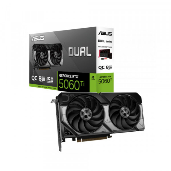 Card màn hình Asus Dual GeForce RTX 5060 Ti 8GB GDDR7 OC Edition 16GB GDDR7 (90YV0MP2-M0NA00)