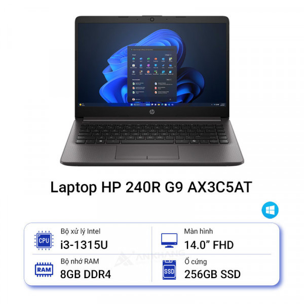 Laptop HP 240R G9 AX3C5AT ( i3-1315U /8GB/256GB/14 inch)